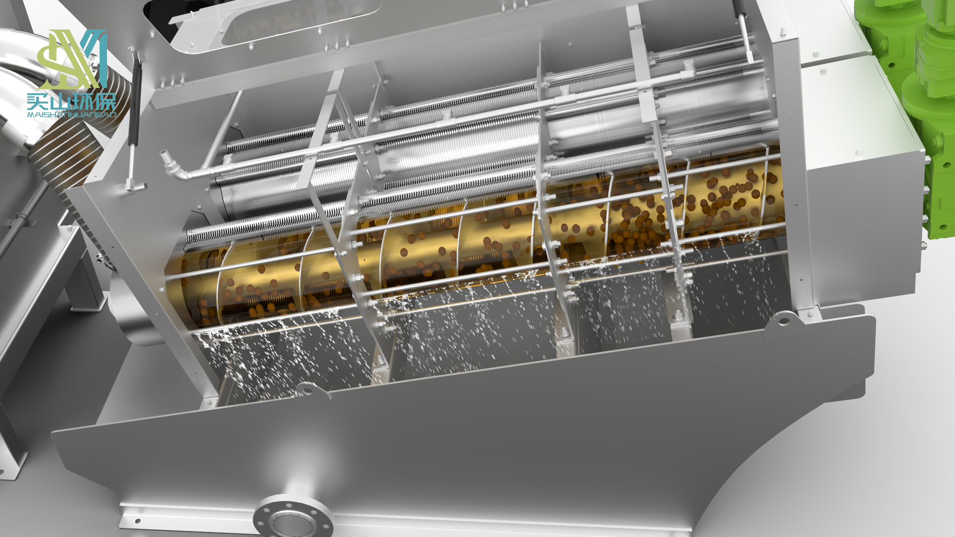 Stacked Screw Sludge Dewatering Machine