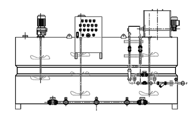Automatic chemical polymer dosing unit