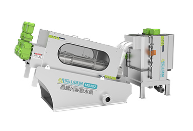Stacked screw sludge dewatering machine